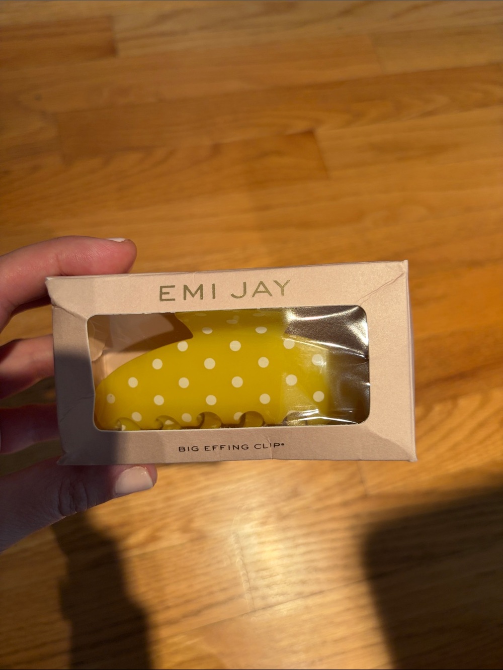 Brand New Emi Jay Big Effing Clip in Citrus Polka Dot in box!